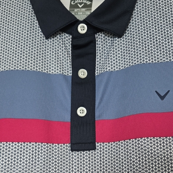 Callaway Men's Polo Shirt with Blue and Red Accents - Picture 4 of 6
